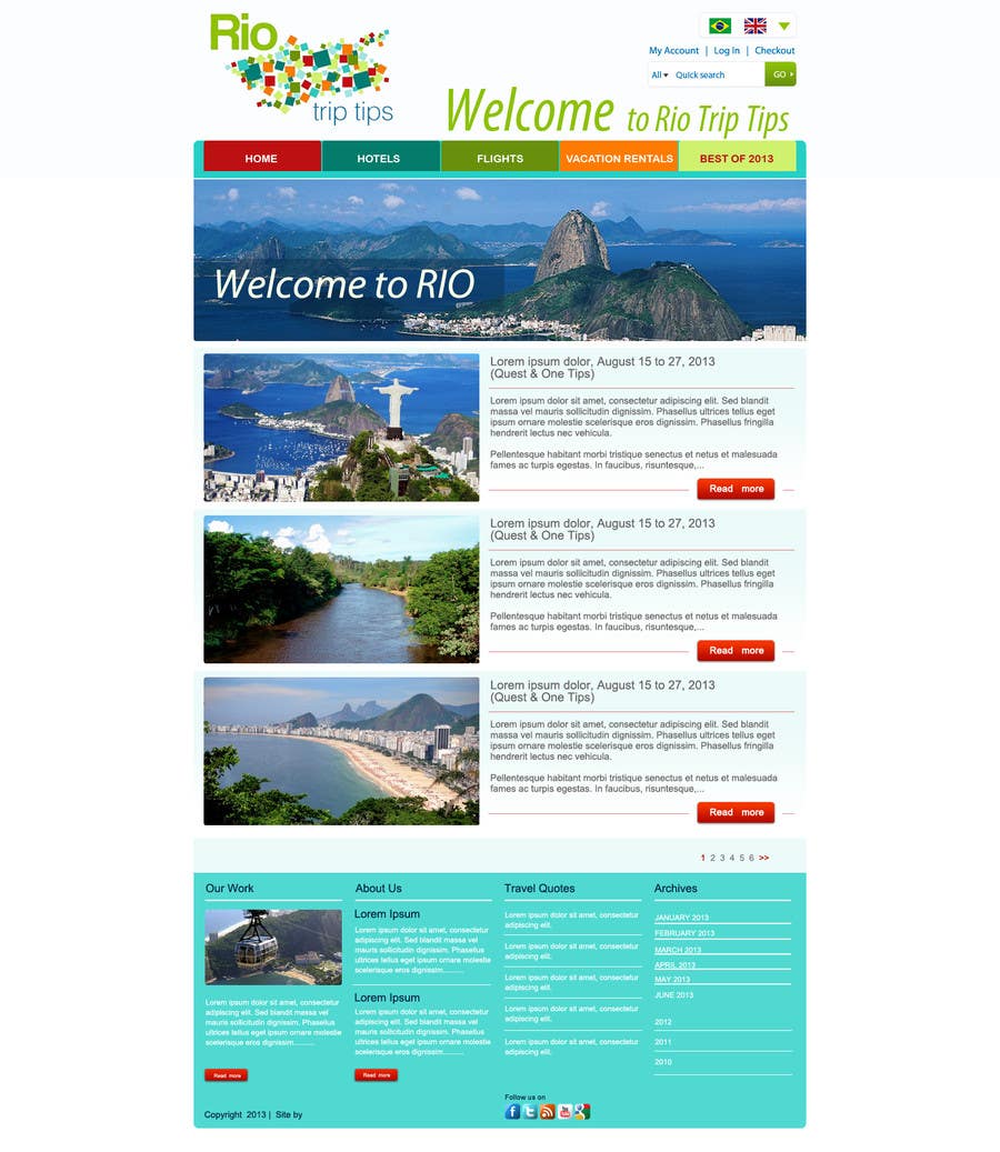 Penyertaan Peraduan #20 untuk                                                 Create a Website Layout for a Tourism Company
                                            