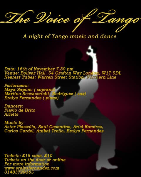 Proposition n°1 du concours                                                 The Voice of Tango
                                            