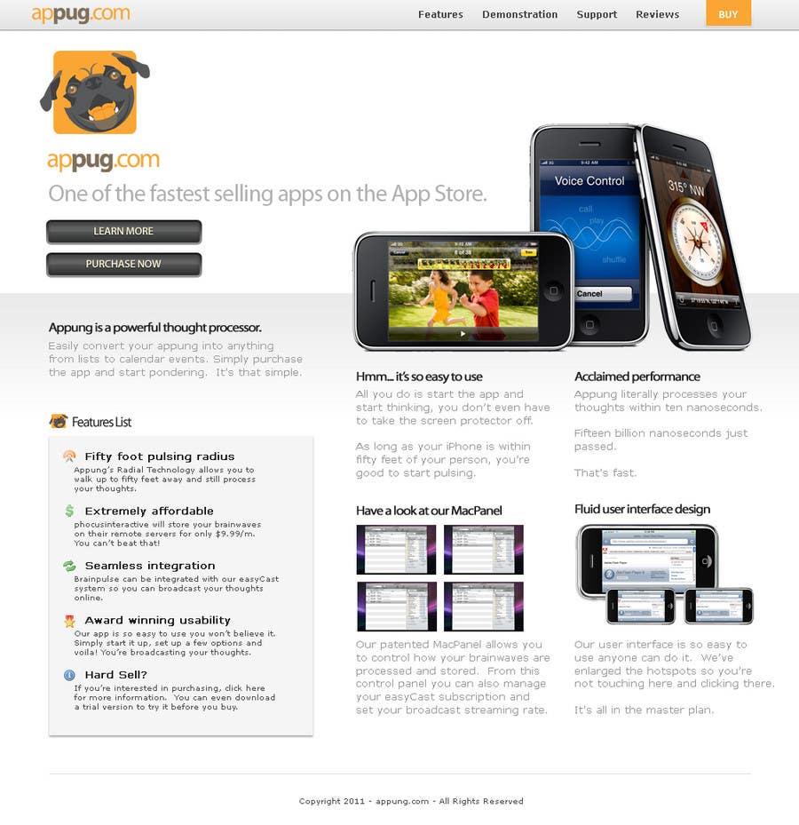 Proposition n°25 du concours                                                 Website Design for Appug.com, a new online messaging service (generic web page).
                                            