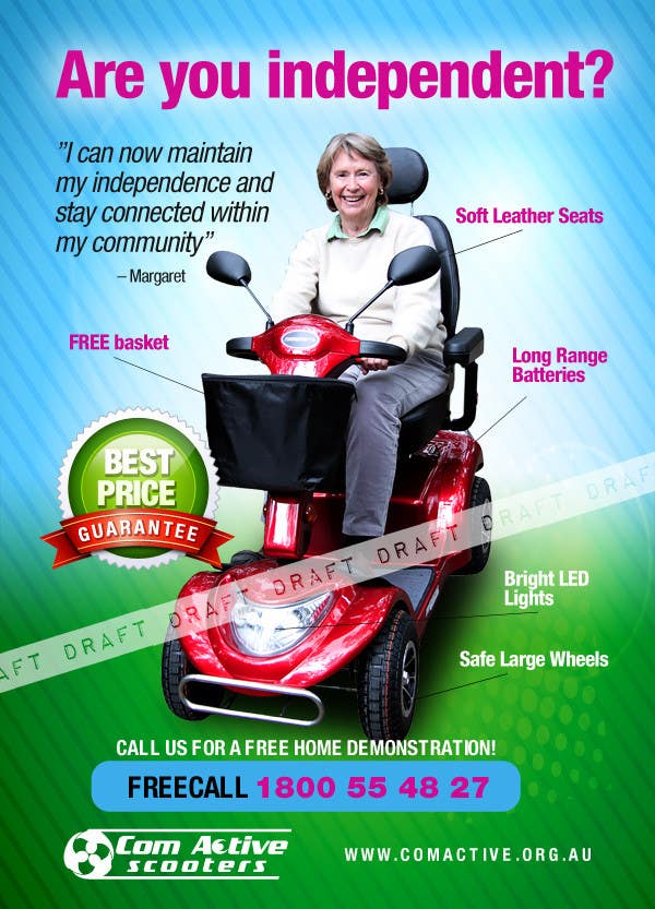 Bài tham dự cuộc thi #2 cho                                                 Design an Mobility Scooter Advertisement
                                            