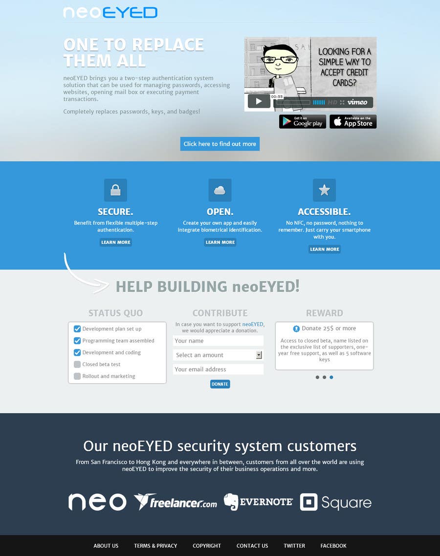 Contest Entry #1 for                                                 Create a landing page for neoEYED
                                            