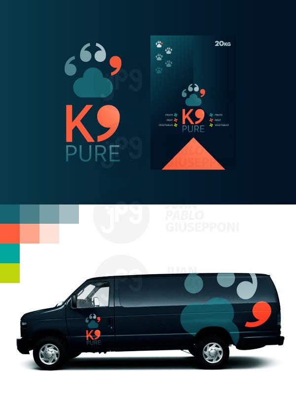 Kilpailutyö #119 kilpailussa                                                 Graphic Design / Logo design for K9 Pure, a healthy alternative to store bought dog food.
                                            