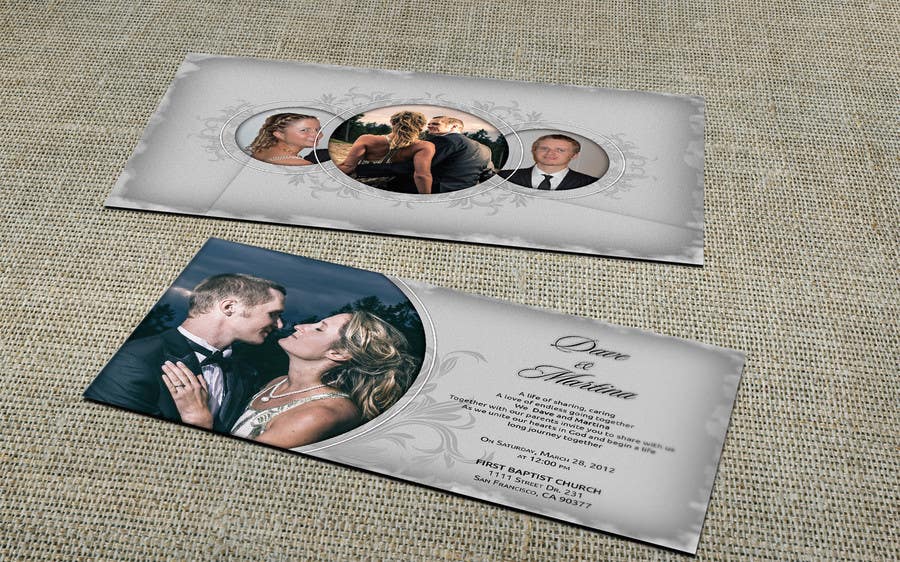 Penyertaan Peraduan #7 untuk                                                 Design von Drucksorten for Wedding Invitation Cards
                                            