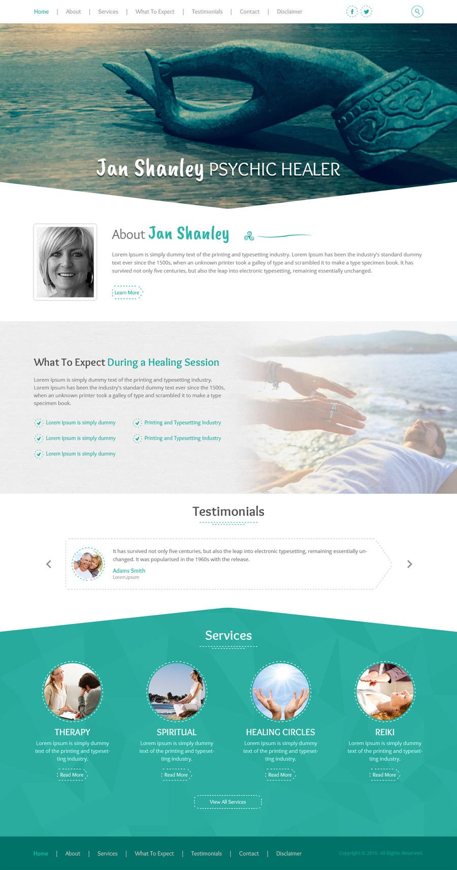 Entry #20 by tamamanoj for Modern and Fresh Psychic Healing Website - Freelancer