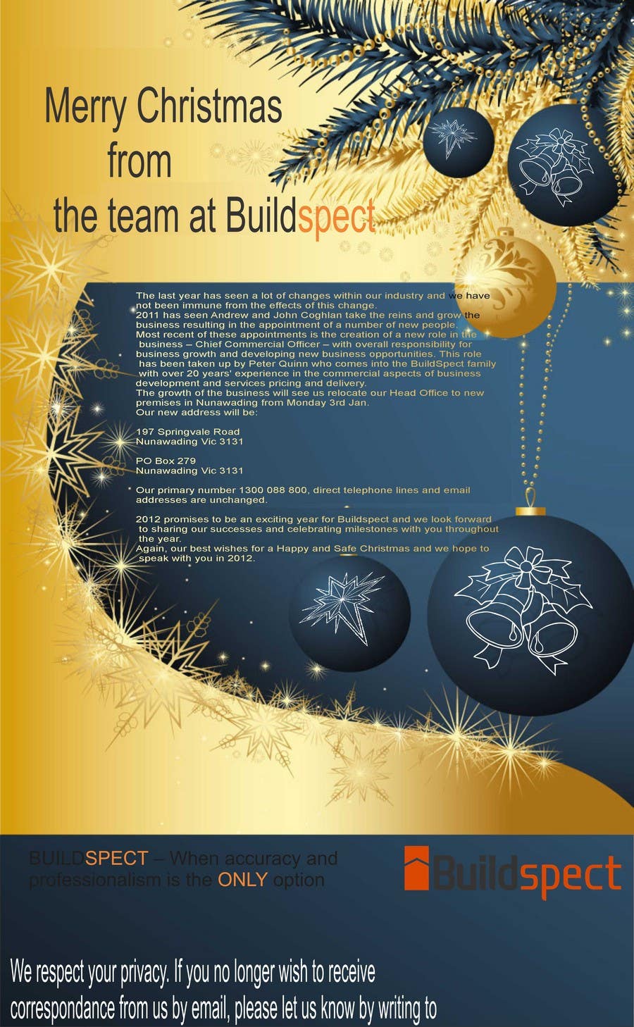 Intrarea #21 pentru concursul „                                                Flyer Design for Buildspect Consulting Pty Ltd
                                            ”