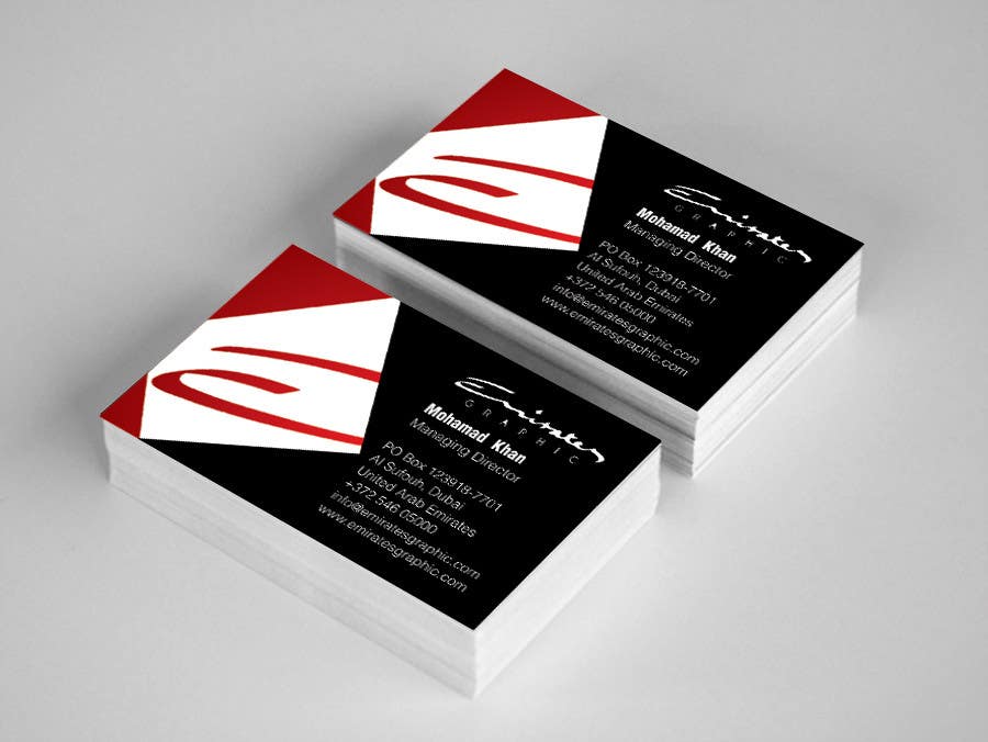 Kilpailutyö #29 kilpailussa                                                 Design some Business Cards for my company "Emirates Graphic"
                                            