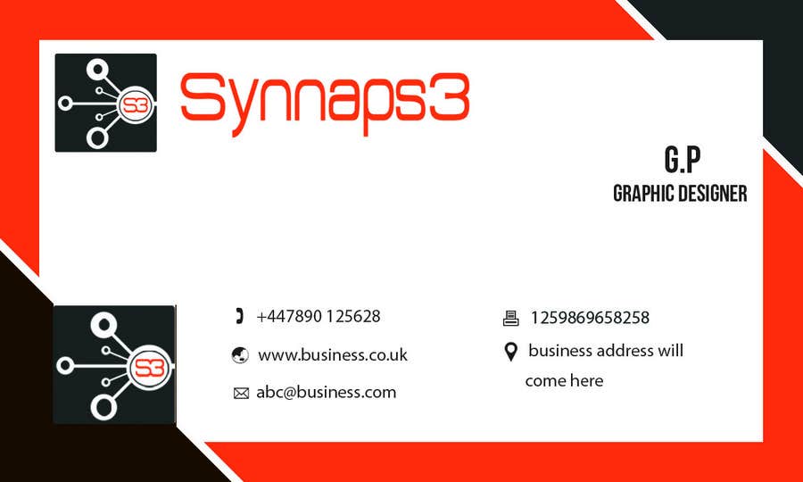 Konkurrenceindlæg #28 for                                                 Design some Business Cards for Synnaps3
                                            