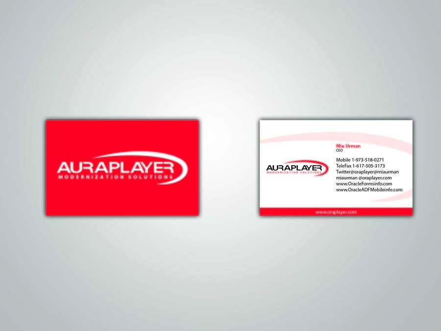 Bài tham dự cuộc thi #17 cho                                                 Design some Business Cards for AuraPlayer
                                            