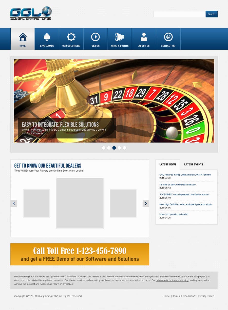 Kilpailutyö #13 kilpailussa                                                 Website Design for A Leading Live Casino Software Provider
                                            