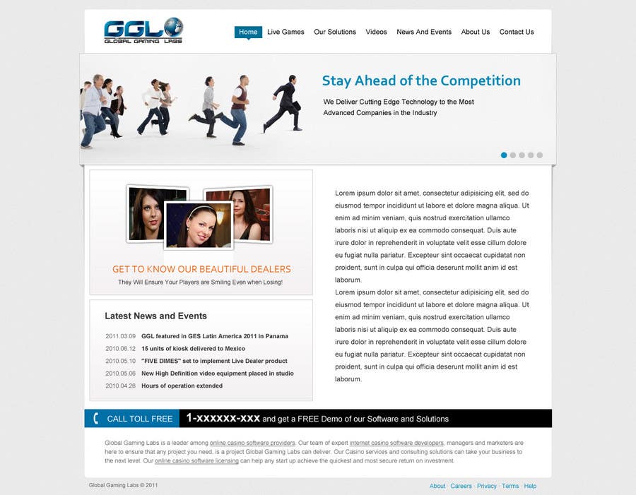 Konkurrenceindlæg #11 for                                                 Website Design for A Leading Live Casino Software Provider
                                            