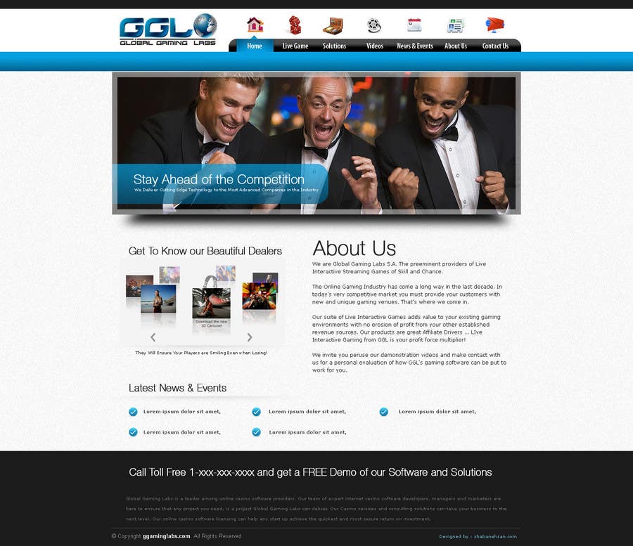 Konkurrenceindlæg #4 for                                                 Website Design for A Leading Live Casino Software Provider
                                            