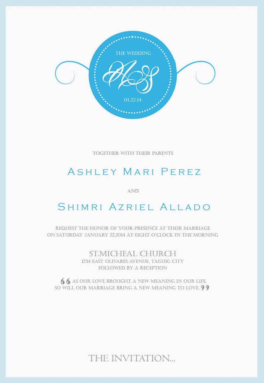 Bài tham dự cuộc thi #29 cho                                                 Wedding invitations
                                            