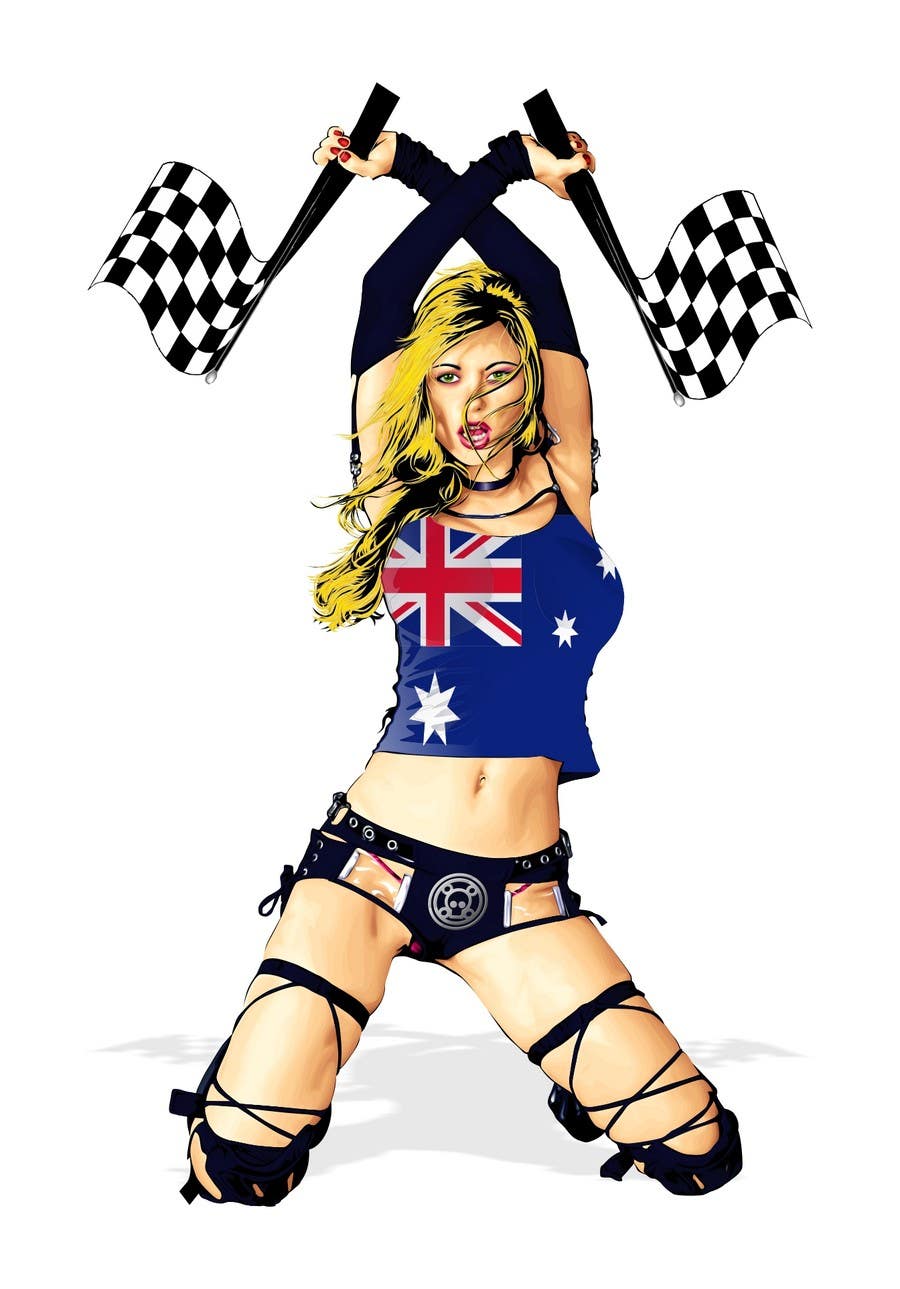 Contest Entry #16 for                                                 Pin up girl Computer graphic Illustration Design for 2nd Place Motorsports
                                            