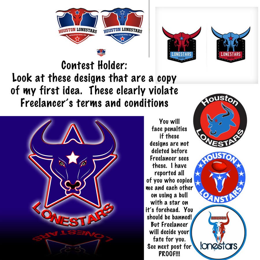 Contest Entry #195 for                                                 Logo Design for Houston Lonestars Australian Rules Football team
                                            