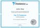 Imej kecil Penyertaan Peraduan #17 untuk                                                     Design Freelancer.com's new Achievement Certificate
                                                