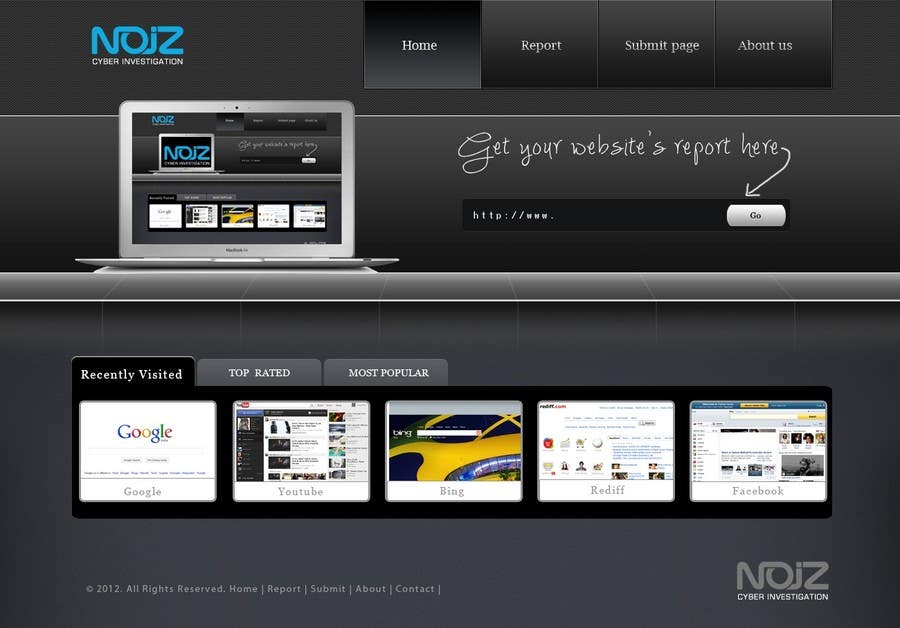 Konkurransebidrag #27 i                                                 Website Design for Noiz Analytics
                                            