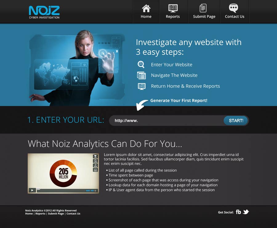Contest Entry #41 for                                                 Website Design for Noiz Analytics
                                            