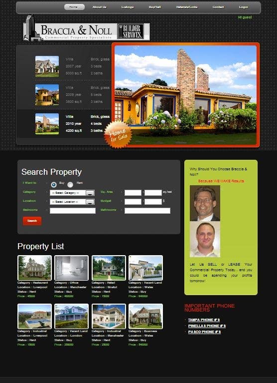 Inscrição nº 19 do Concurso para                                                 Build a Website for www.Commercialmls.net real estate website
                                            