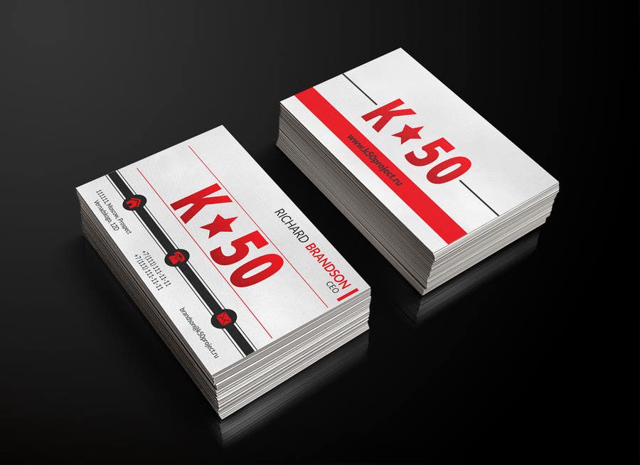 Kilpailutyö #53 kilpailussa                                                 Business cards design for K50 (Разработка визитных карточек)
                                            