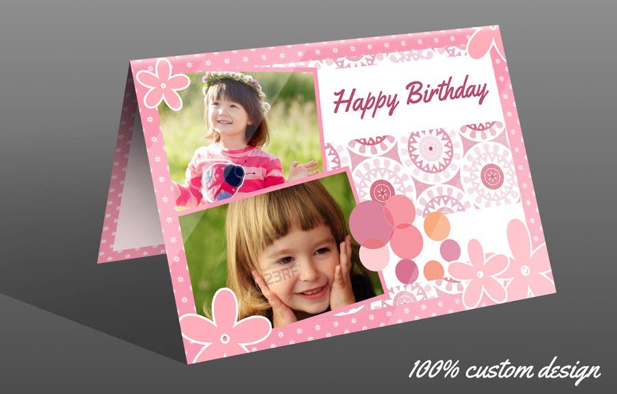 Kilpailutyö #75 kilpailussa                                                 Design some Stationery for Childs Birthday Photo Card
                                            