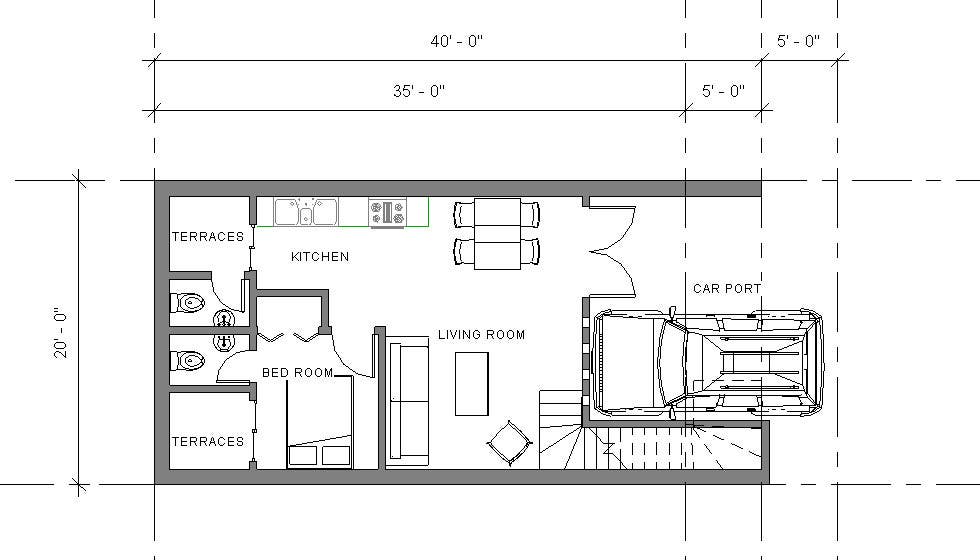 Proposta in Concorso #19 per                                                 House Plan for a small space: Ground Floor + 2 floors
                                            
