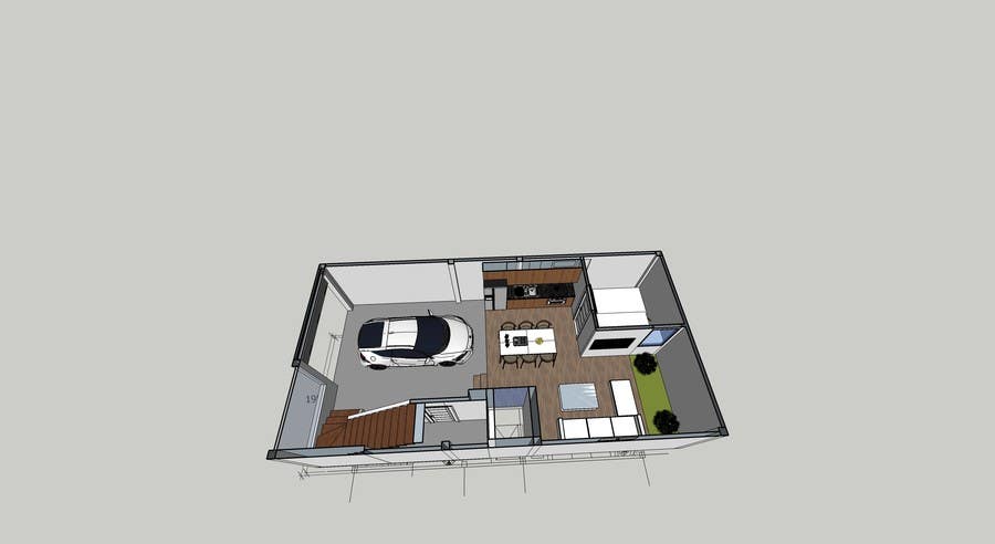 Proposta in Concorso #16 per                                                 House Plan for a small space: Ground Floor + 2 floors
                                            