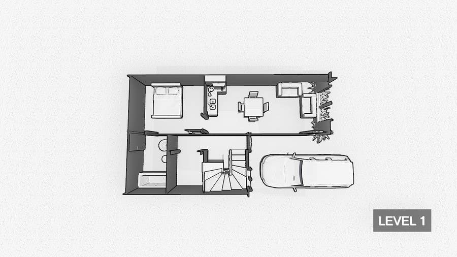 Natečajni vnos #38 za                                                 House Plan for a small space: Ground Floor + 2 floors
                                            