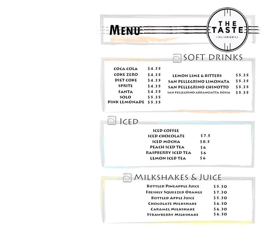 Contest Entry #3 for                                                 More Work Available: Menu Design
                                            