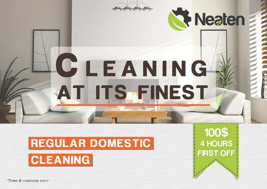 Kilpailutyö #16 kilpailussa                                                 Design a Flyer for our Domestic Cleaning Promotion
                                            