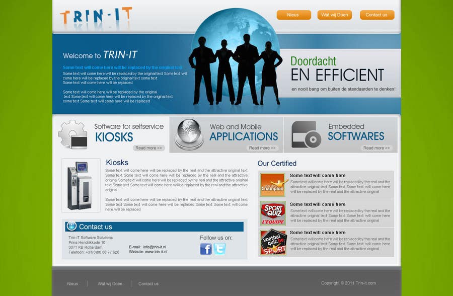 Penyertaan Peraduan #31 untuk                                                 Website Design for Trin-iT Software Solutions
                                            