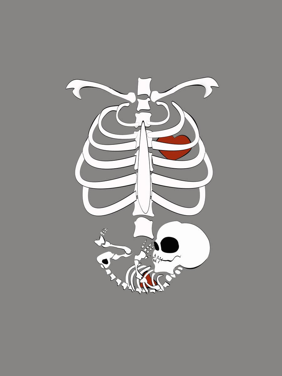 Inscrição nº 9 do Concurso para                                                 Pregnant Skeleton T-shirt Design
                                            