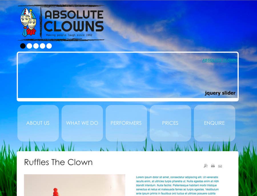 ผลงานการประกวด #72 สำหรับ                                                 Graphic Design for Absolute Clowns (Australian based company located in Sydney, NSW)
                                            