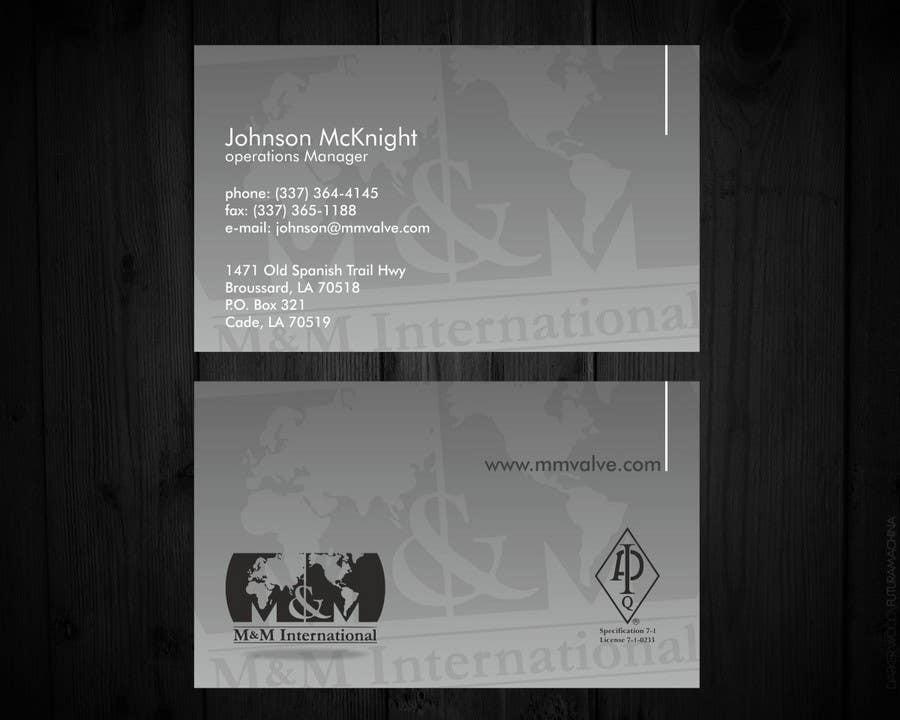 Contest Entry #62 for                                                 Business Card Design for M&M International
                                            