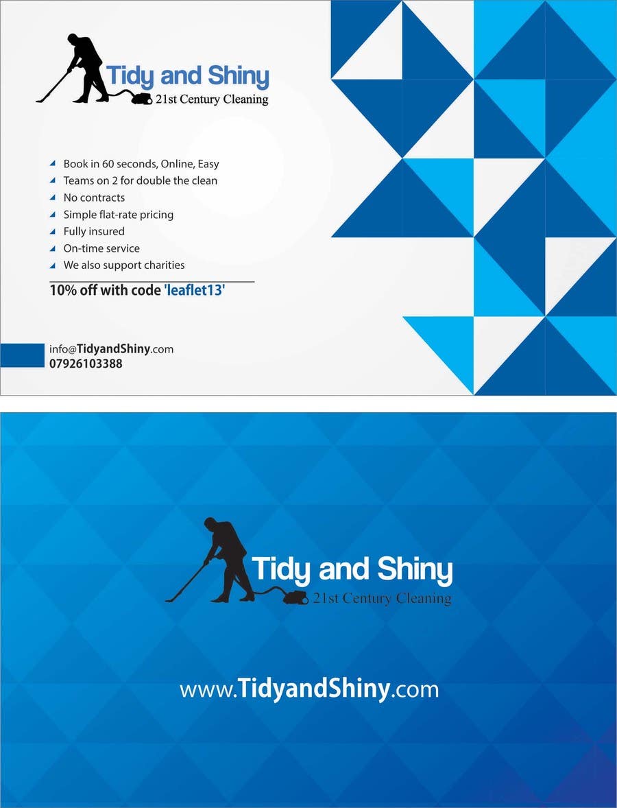 Proposition n°22 du concours                                                 Design a Flyer for Tidy and Shiny Cleaning
                                            