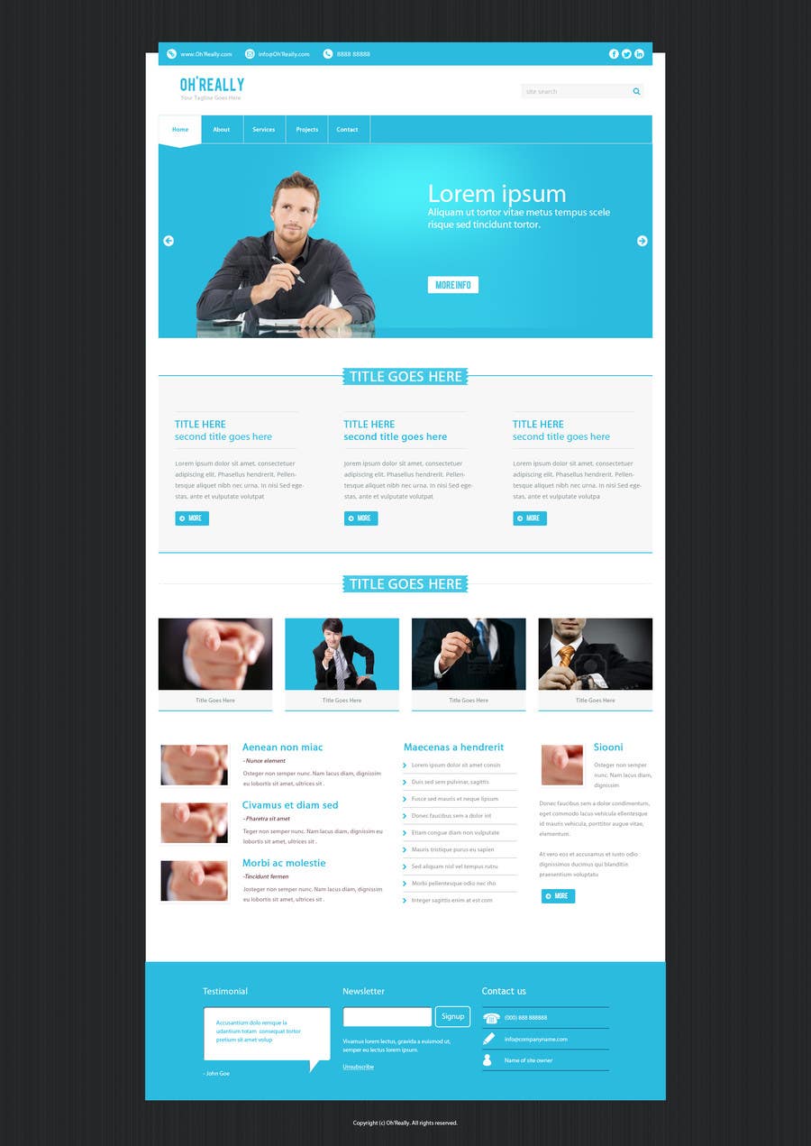 Contest Entry #20 for                                                 Design a clean and modern original PSD template
                                            