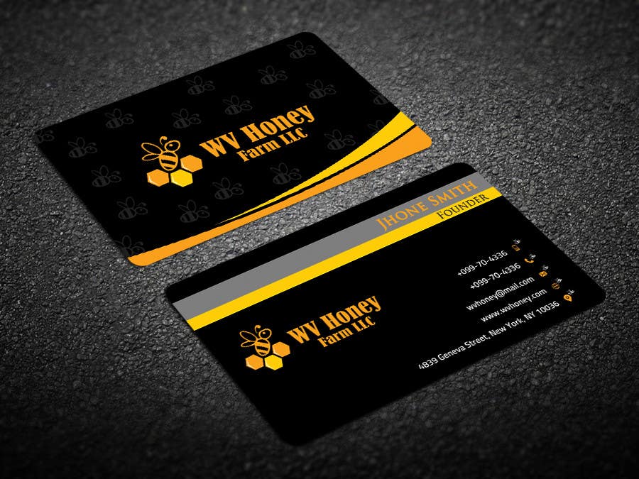 Penyertaan Peraduan #57 untuk                                                 I need a busines card designed around or with our company logo.  We have a local bee business.
                                            