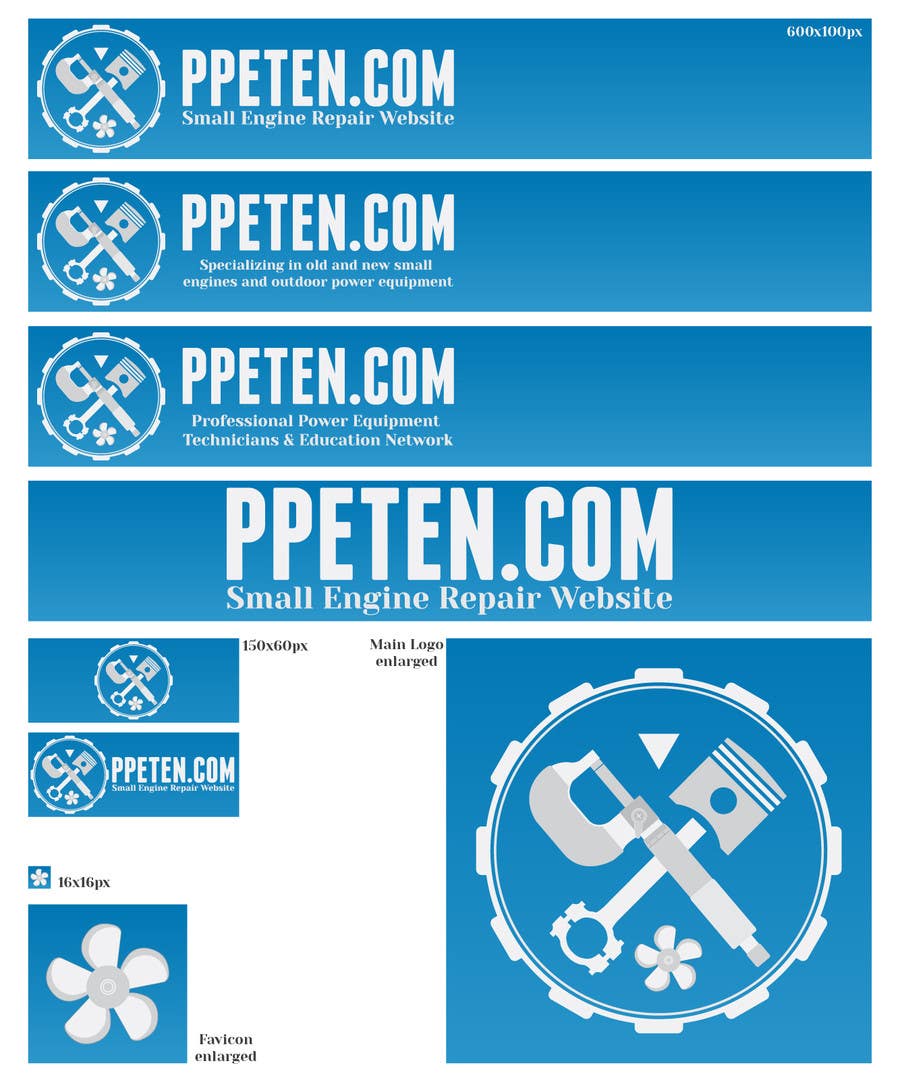 Bài tham dự cuộc thi #59 cho                                                 Design a Logo & Favicon for PPETEN.COM Small Engine Repair Website
                                            
