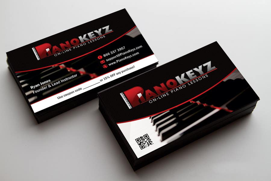Proposition n°29 du concours                                                 Design a Business Card for PianoKeyz, an online membership site for piano lessons
                                            