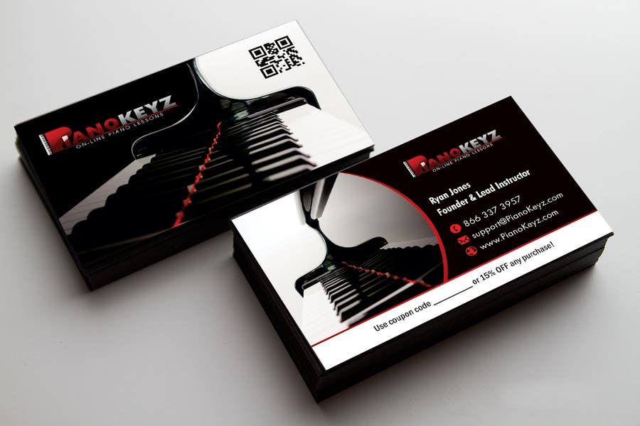 Participación en el concurso Nro.54 para                                                 Design a Business Card for PianoKeyz, an online membership site for piano lessons
                                            