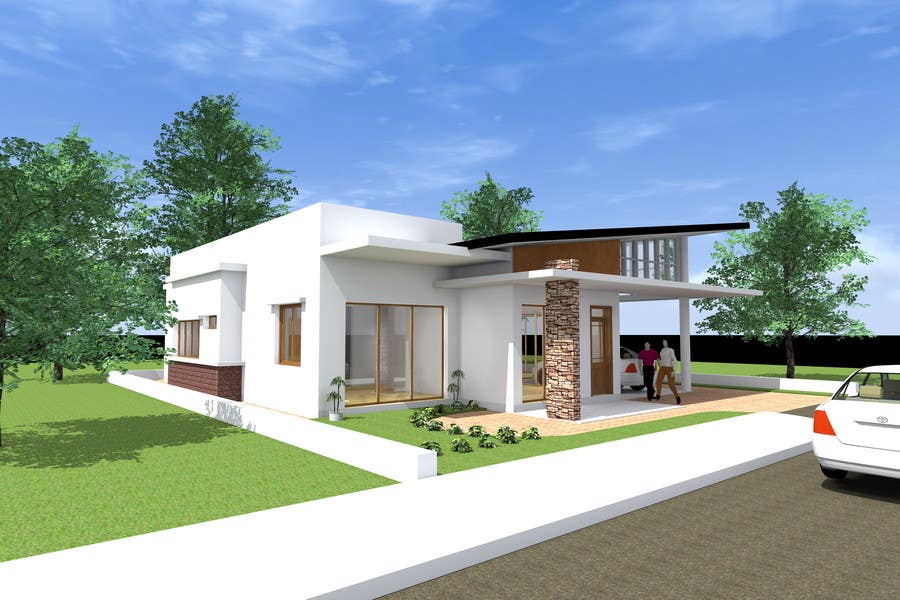 Proposition n°16 du concours                                                 one story house design
                                            