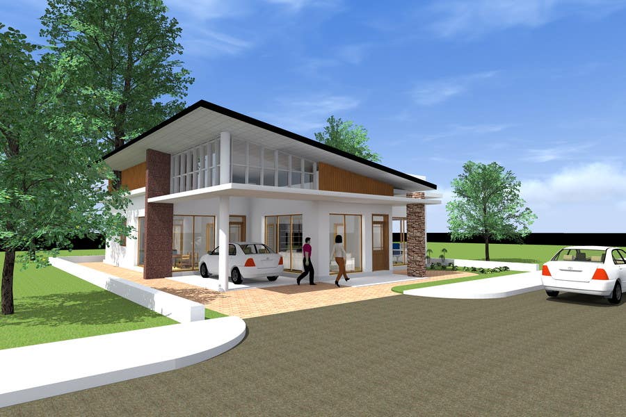 Proposition n°22 du concours                                                 one story house design
                                            