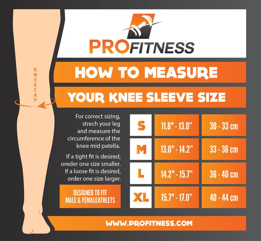 Entry #11 by MagdalenaJan for Design a Knee Sleeve Size Chart | Freelancer