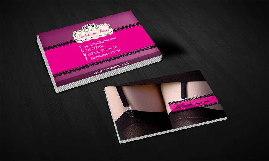 Proposition n°36 du concours                                                 Design some Business Cards for my business running bachelorette parties
                                            