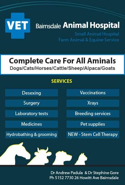 Contest Entry #11 for                                                 Graphic Design for Bairnsdale Animal Hospital
                                            