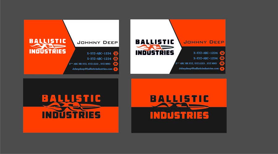 Penyertaan Peraduan #24 untuk                                                 Business Cards for a Firearms Business - Ballistic Industries
                                            