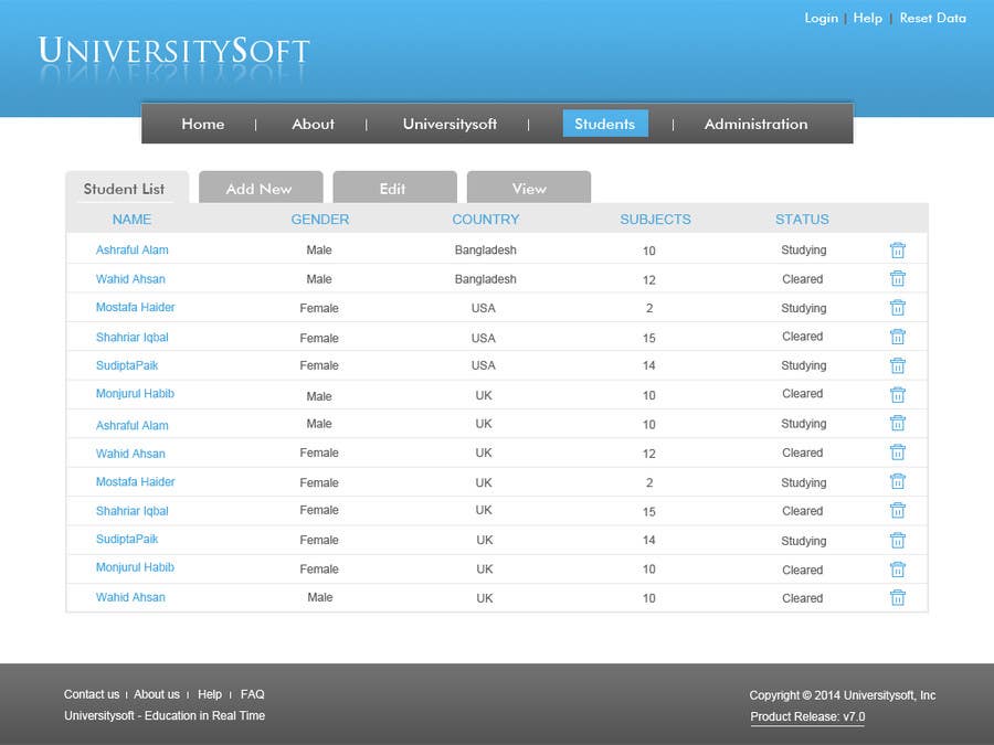 Penyertaan Peraduan #8 untuk                                                 Design a Website Mockup for UniversitySoft.net
                                            