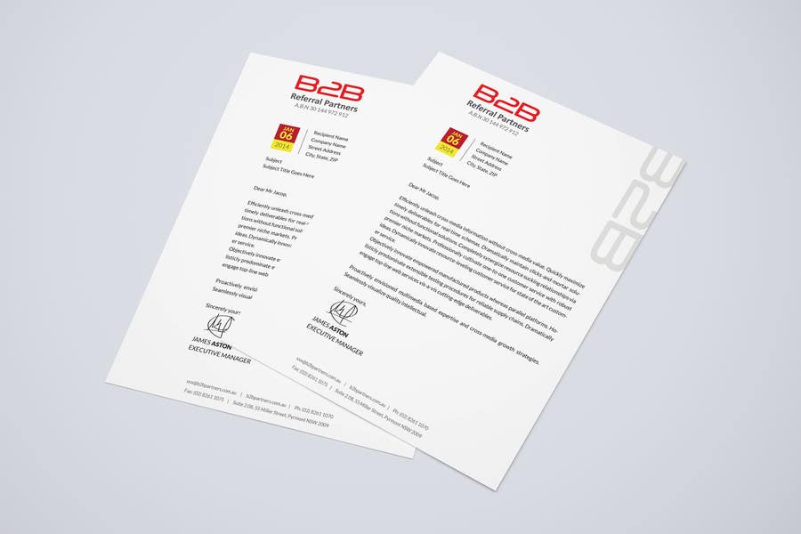 Contest Entry #13 for                                                 Design some Stationery for a letterhead for B2B
                                            