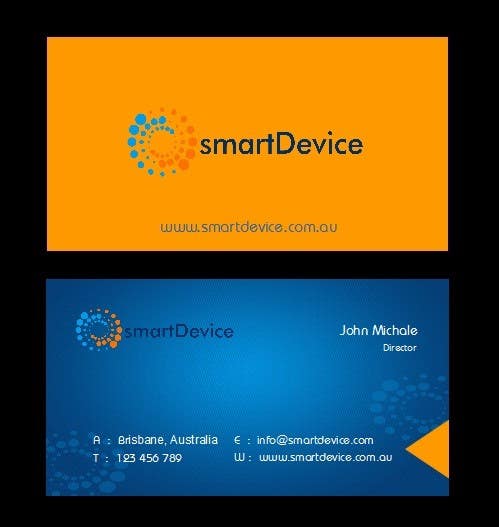 Penyertaan Peraduan #27 untuk                                                 Design some Business Cards for smartDevice
                                            