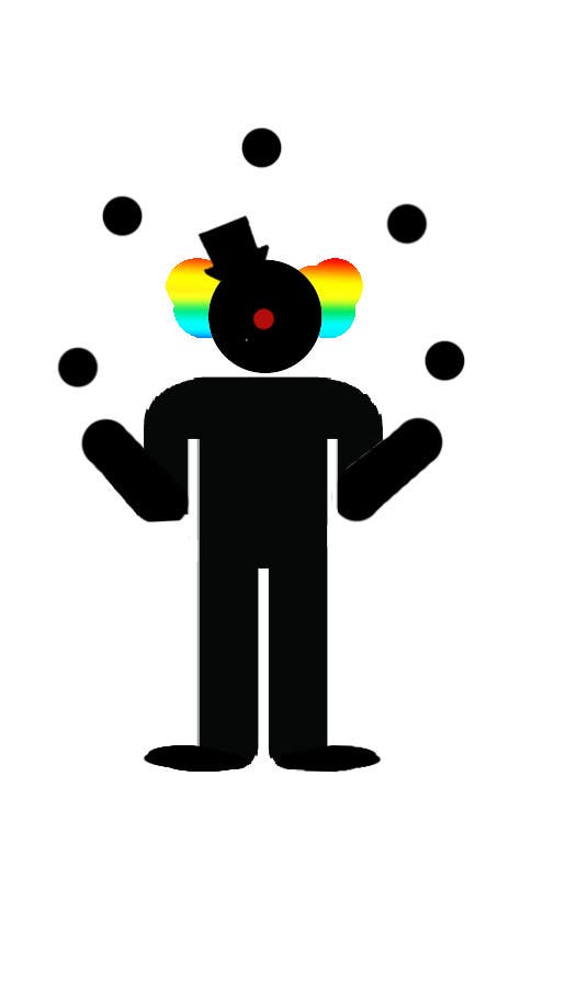 Proposition n°28 du concours                                                 Minimalistic clown silhouette
                                            