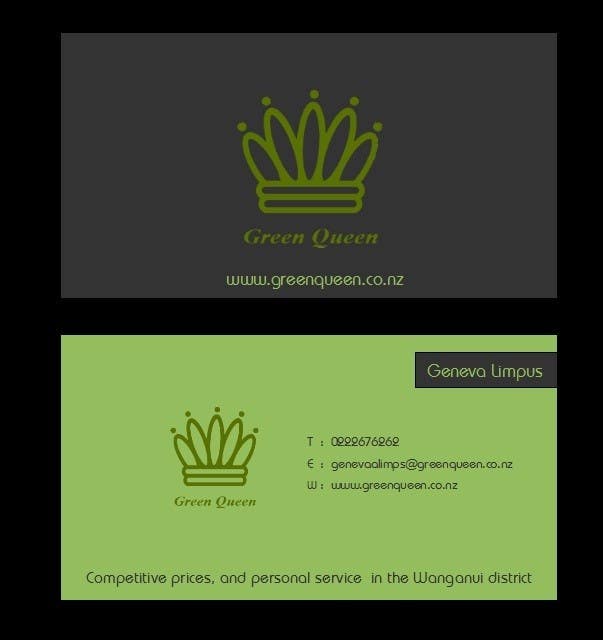 
                                                                                                                        Inscrição nº                                             56
                                         do Concurso para                                             Design some Business Cards for Green Queen
                                        